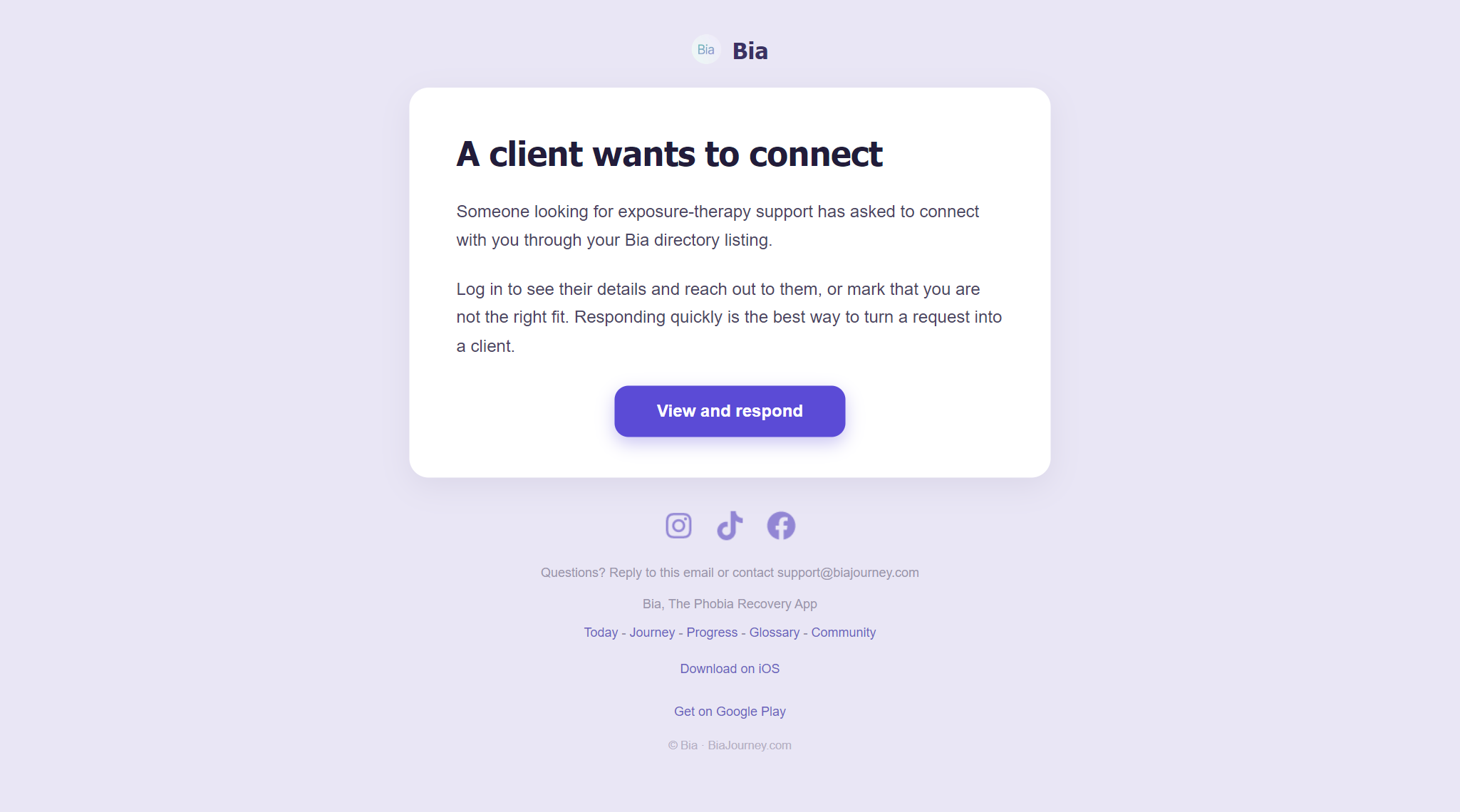 The email you get