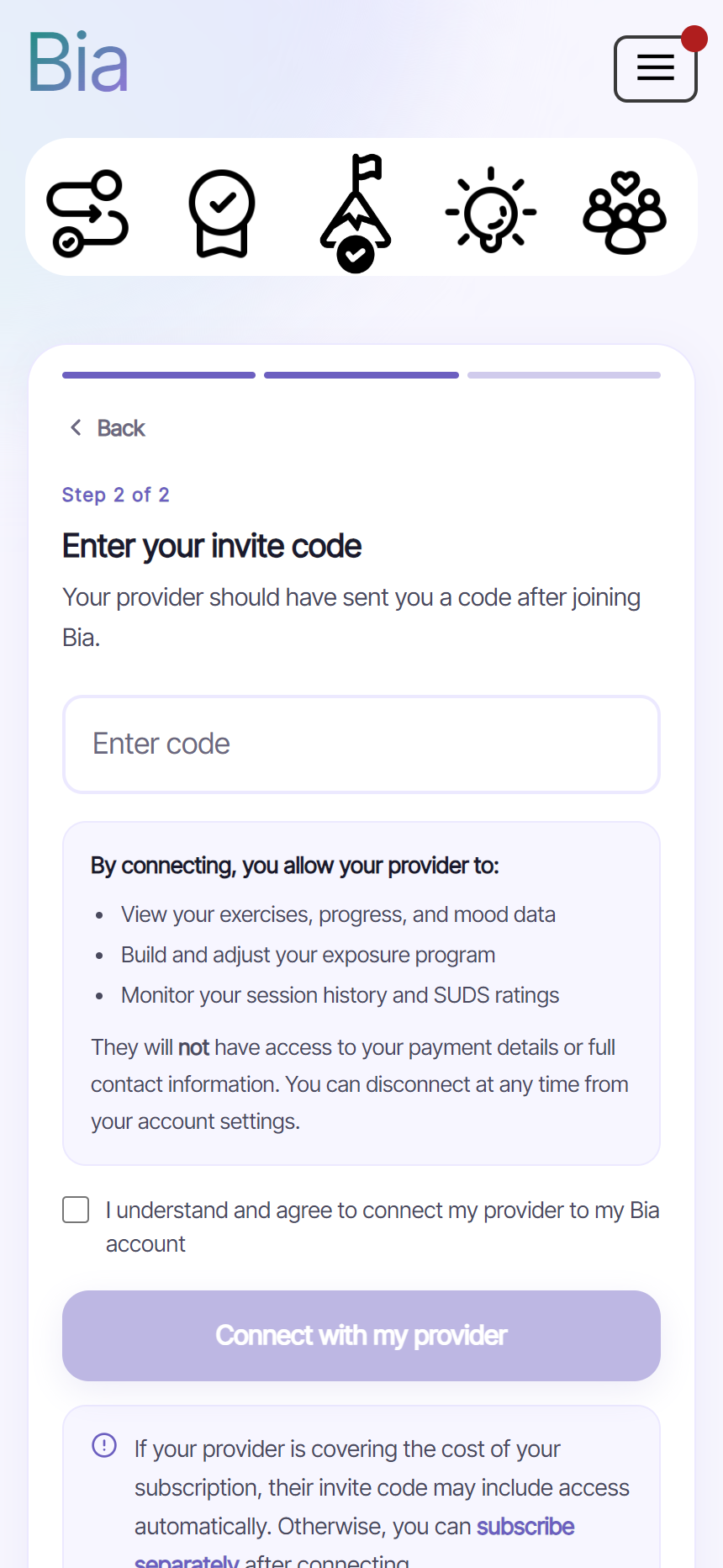 Consent and data portability, on the client's phone