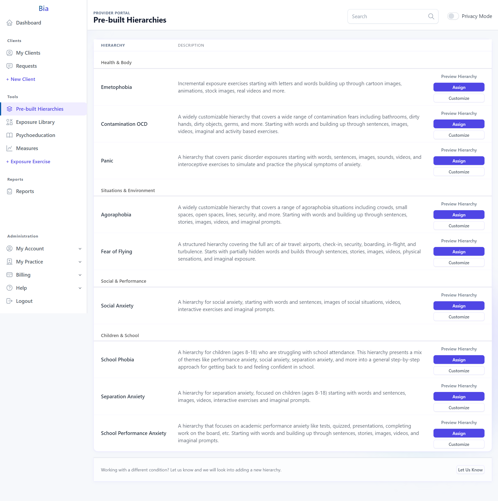 Curated and custom exposure content