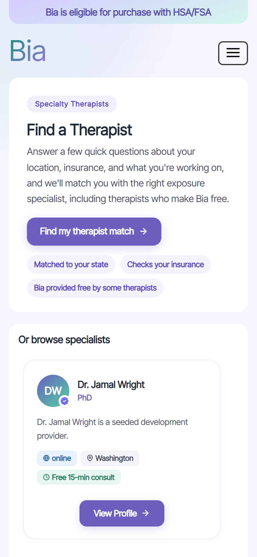 How clients find you, on the client's phone