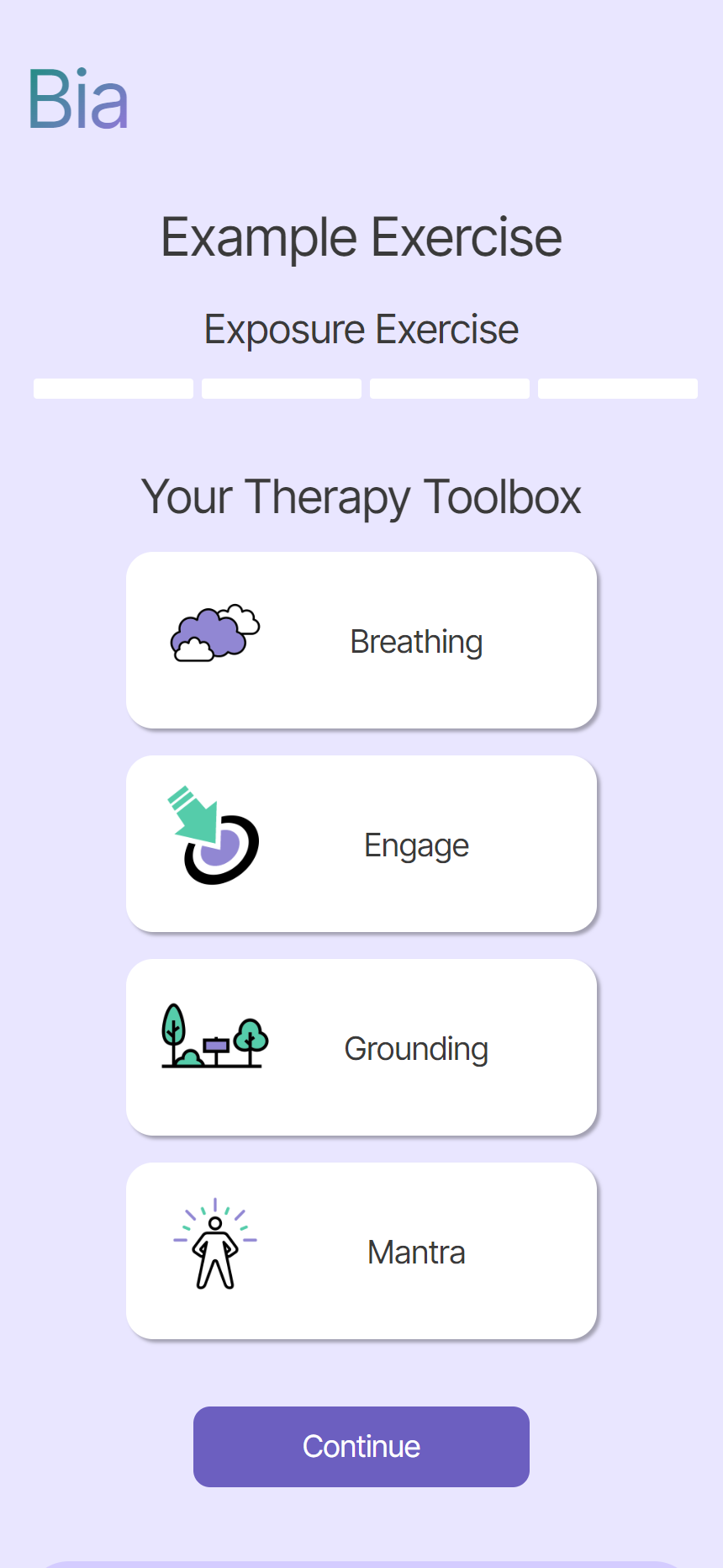 The therapy toolbox, on the client's phone