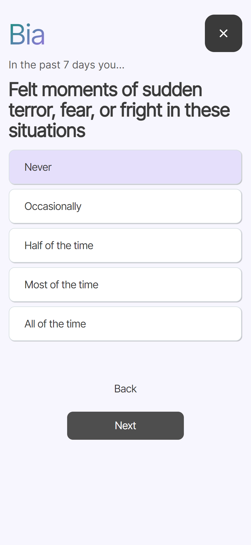 Taking a measure, on the client's phone