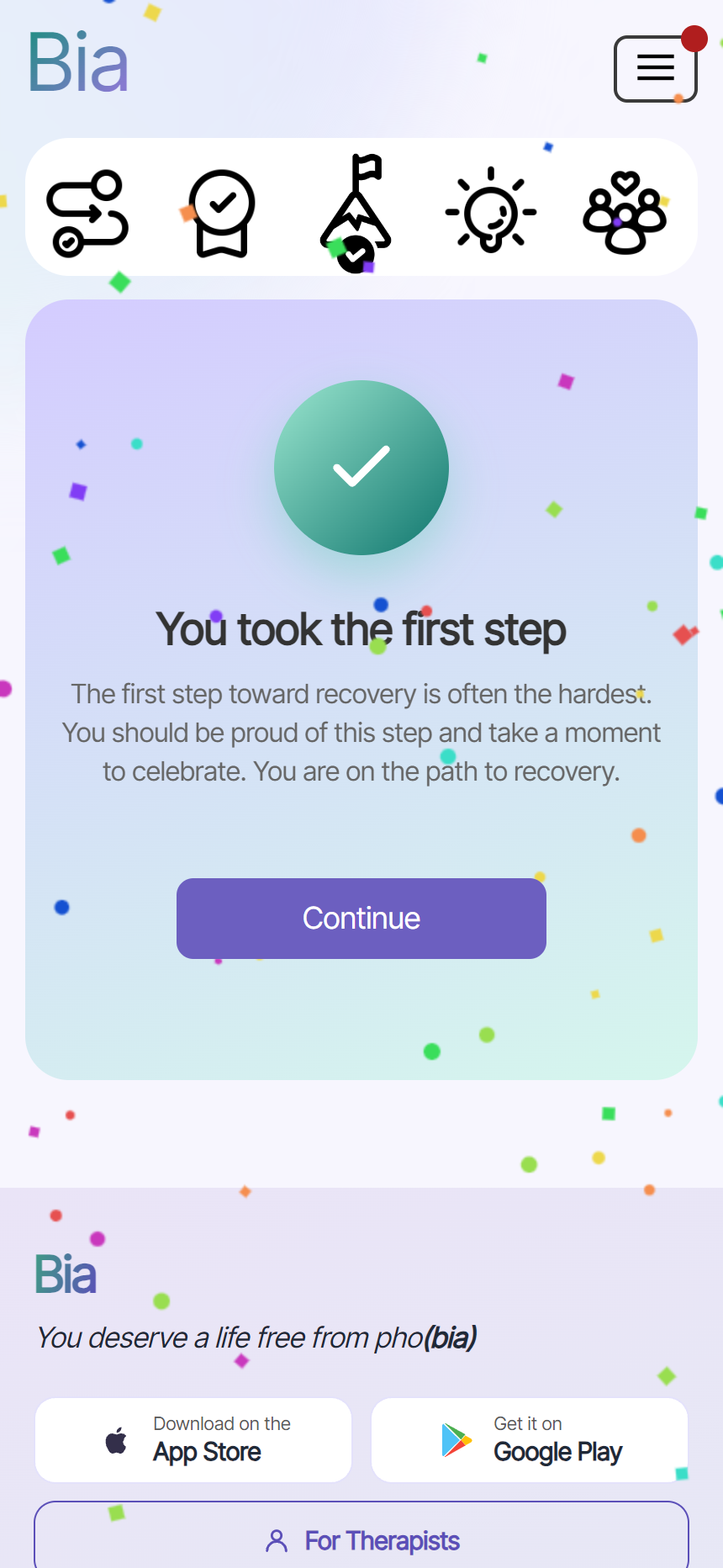 What your client gets, on the client's phone